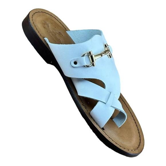 Re Ferdinando size White Leather flip flops sandal - Picture 5 of 7